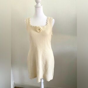 Cream Knit Dress M